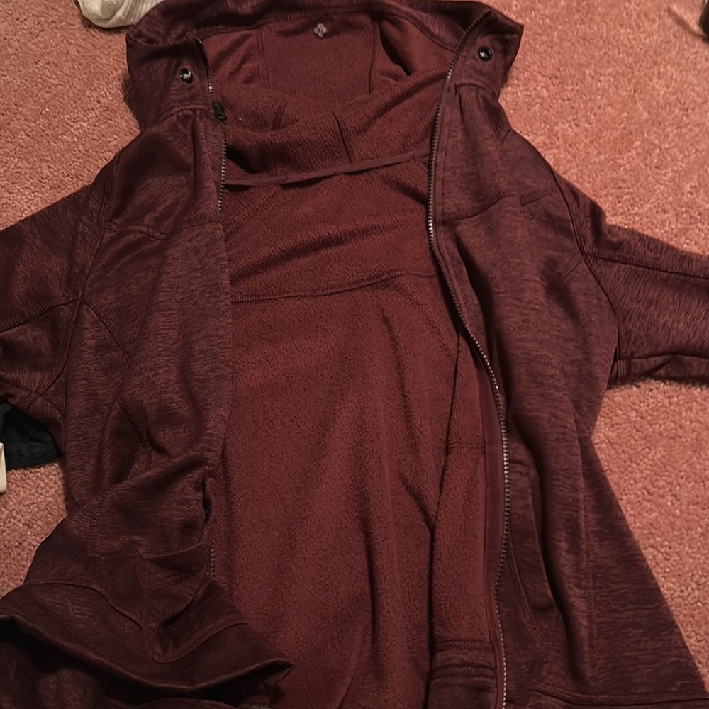 red active zip up